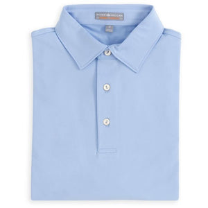 Peter Millar Men's Solid Stretch Jersey Self Collar Polo